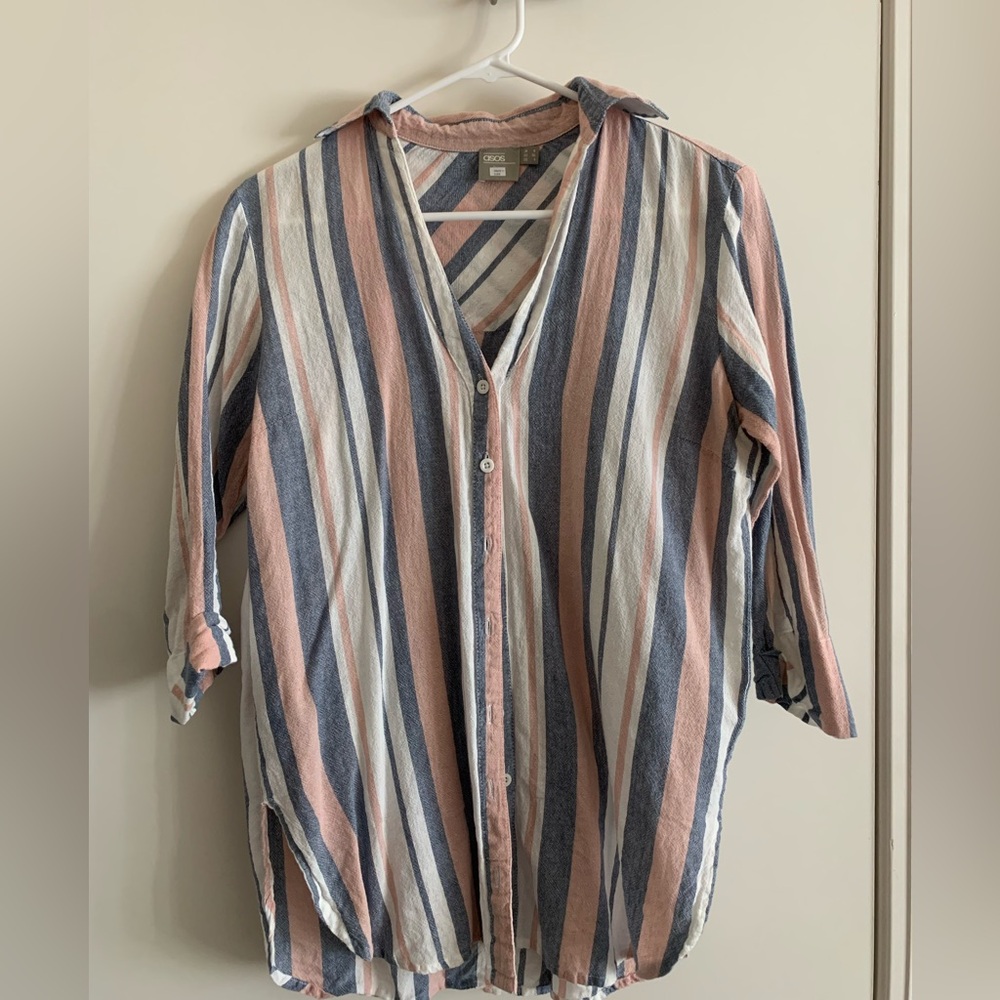 Striped Linen Button Down